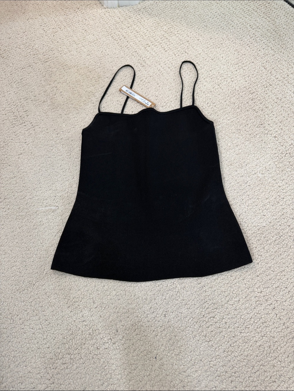 SKIMS Black Knit Spaghetti Strap Camisole